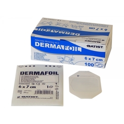 DERMAFOIL - Transparentní sterilní krytí I.V. - 6 cm x 7 cm, KRAB (100 kusů)